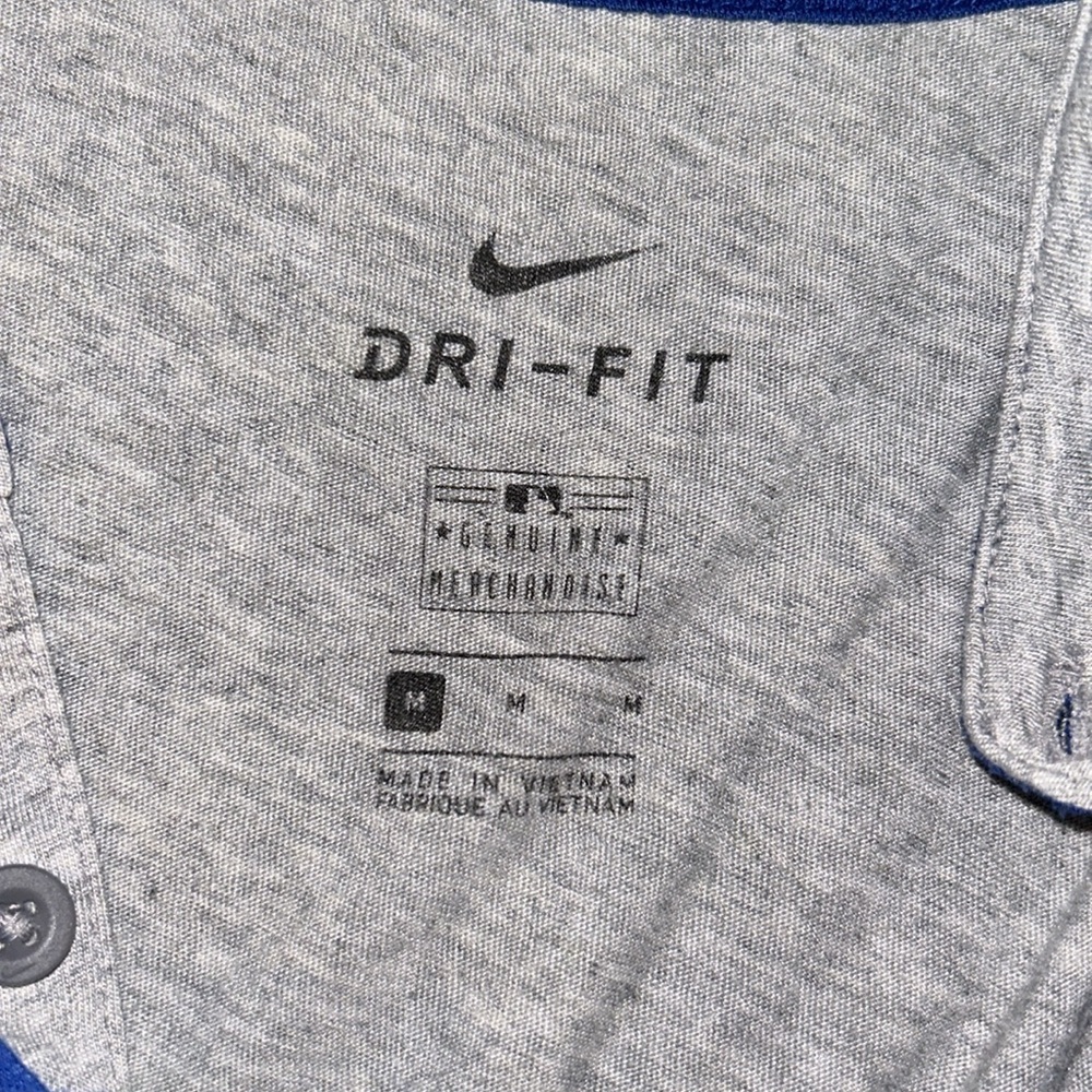 Nike MLB Dri Fit Texas Rangers Authentic 3/4 sleeve colorblock shirt mens medium - Picture 6 of 8